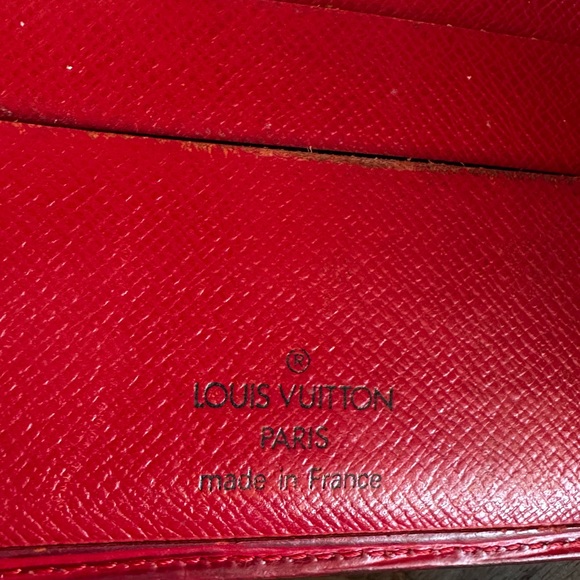 Louis Vuitton Red Epi Wallet with LV Box and Bag - Picture 6 of 13